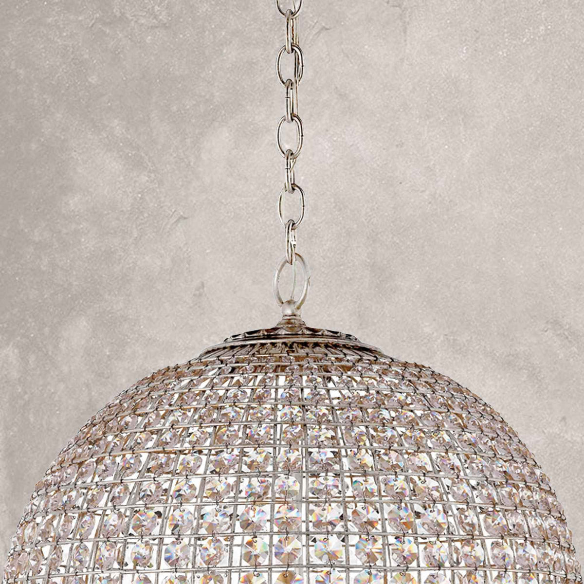 Kavallo Weave Crystal Sphere Chandelier