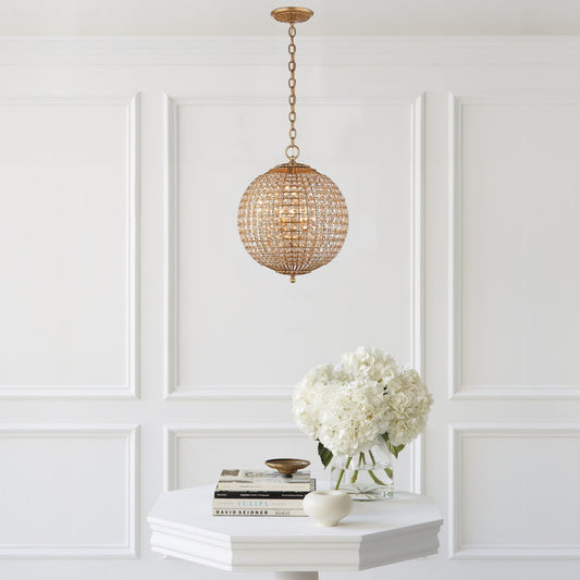 Kavallo Weave Crystal Sphere Chandelier