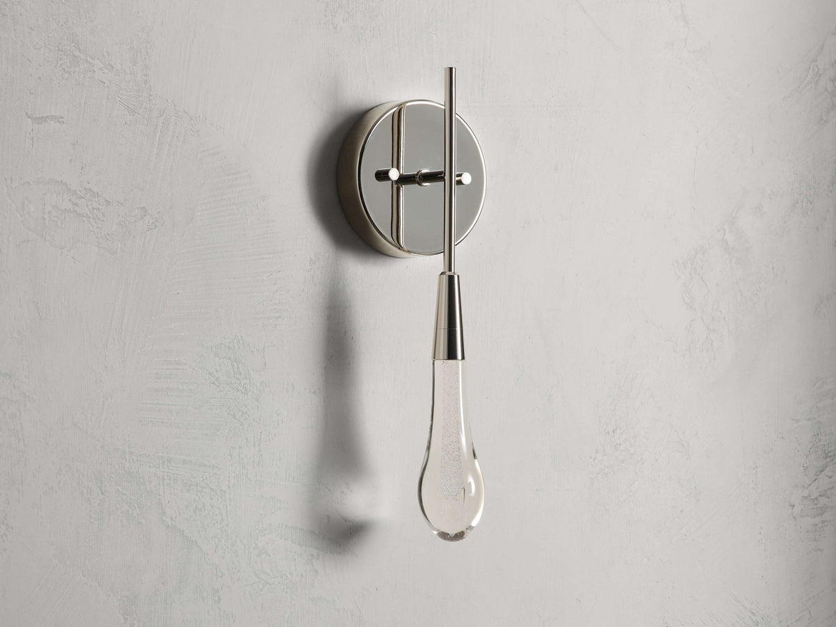 Soltaire Raindrop Crystal Wall Sconce