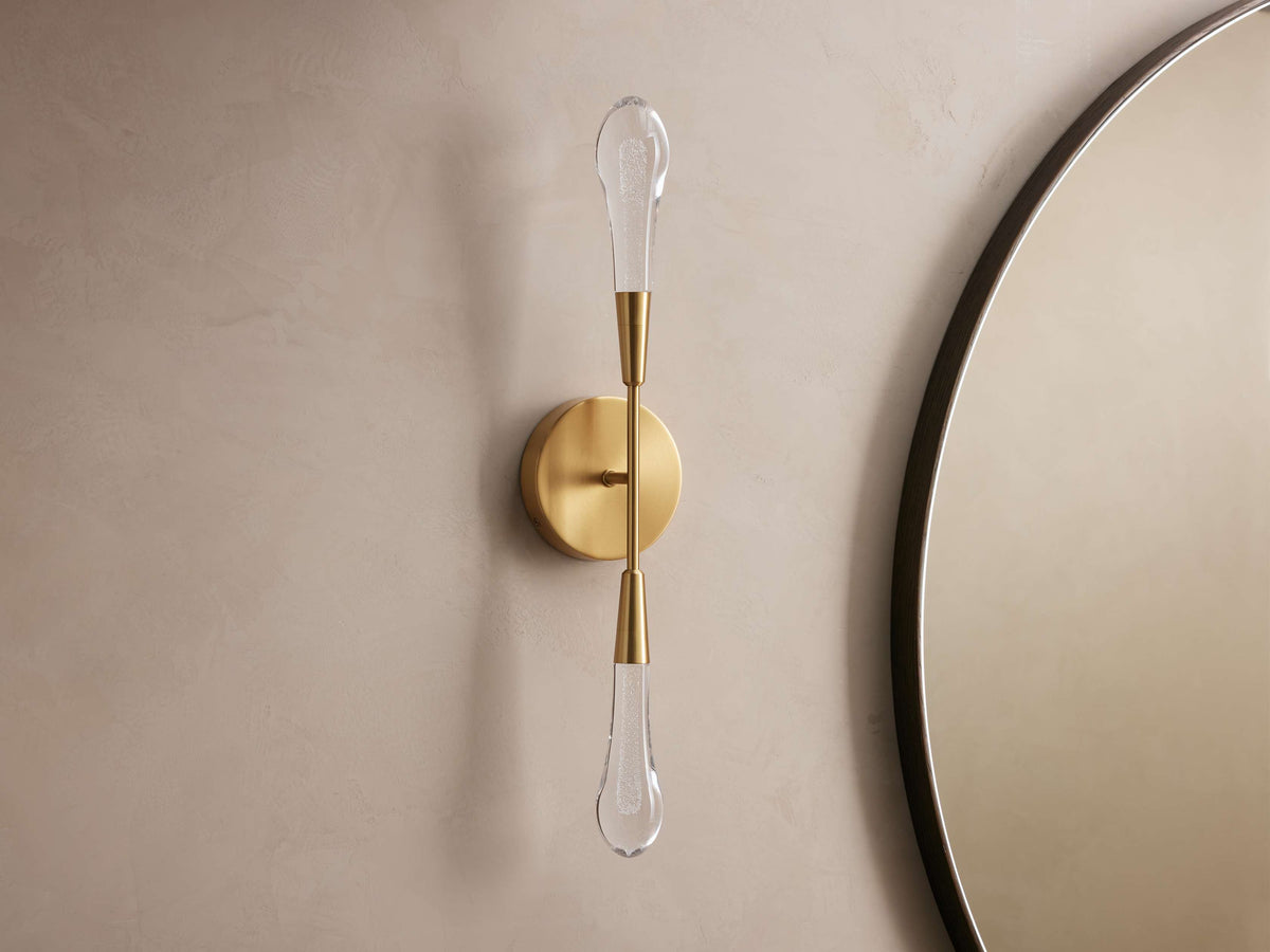 Soltaire Raindrop Crystal Wall Sconce