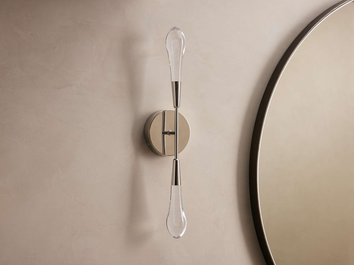 Soltaire Raindrop Crystal Wall Sconce