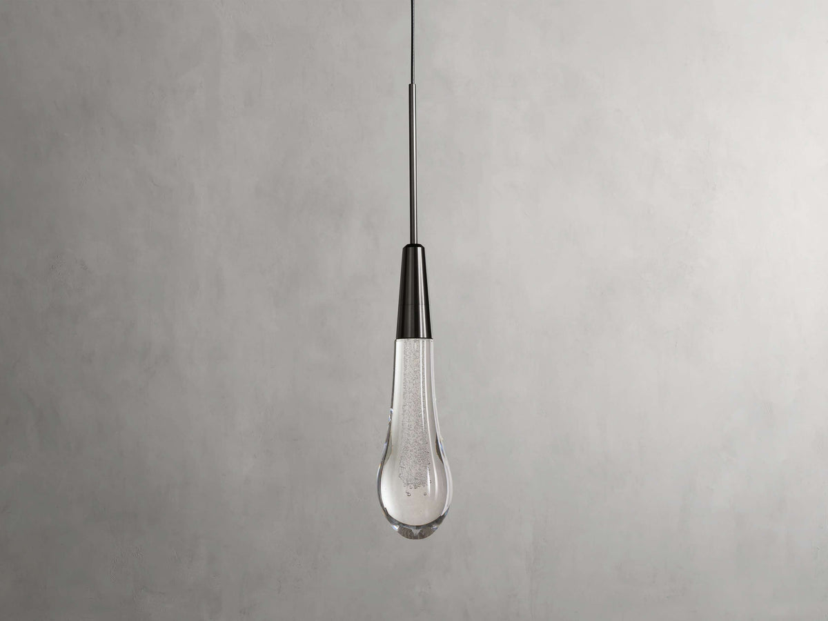 Soltaire Raindrop Crystal Single Pendant Light