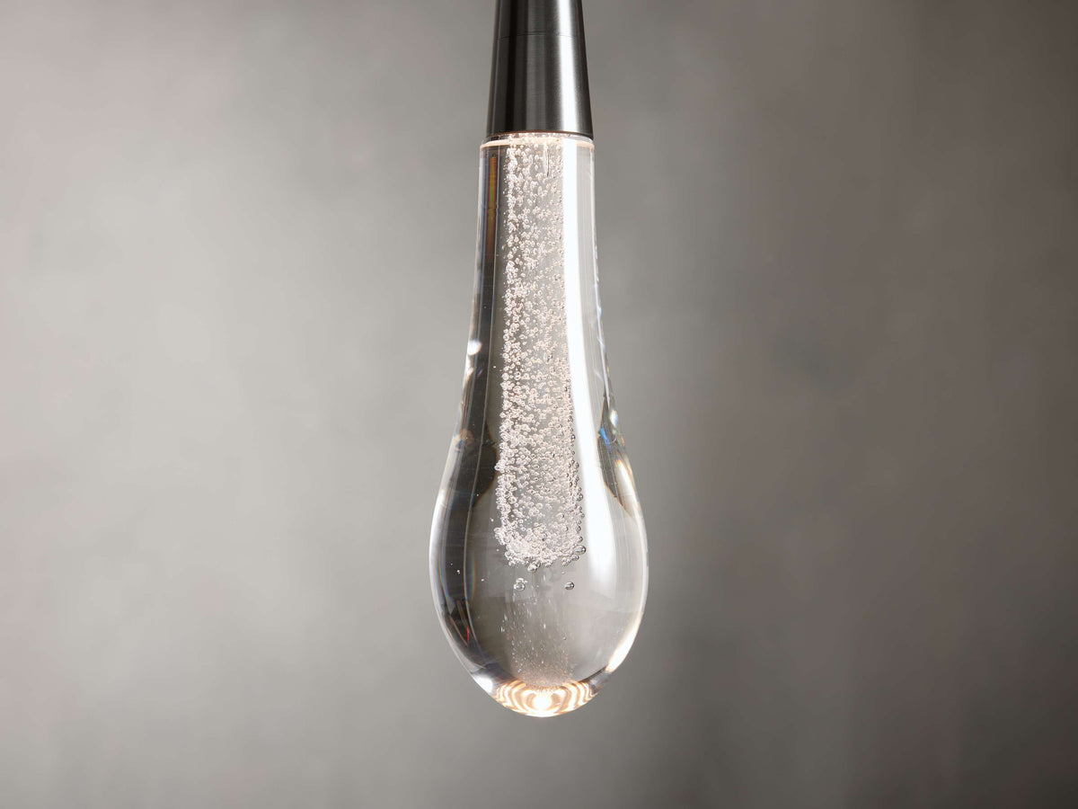 Soltaire Raindrop Crystal Single Pendant Light