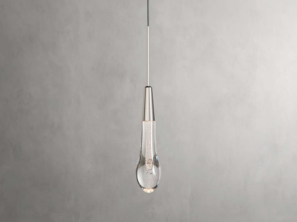 Soltaire Raindrop Crystal Single Pendant Light