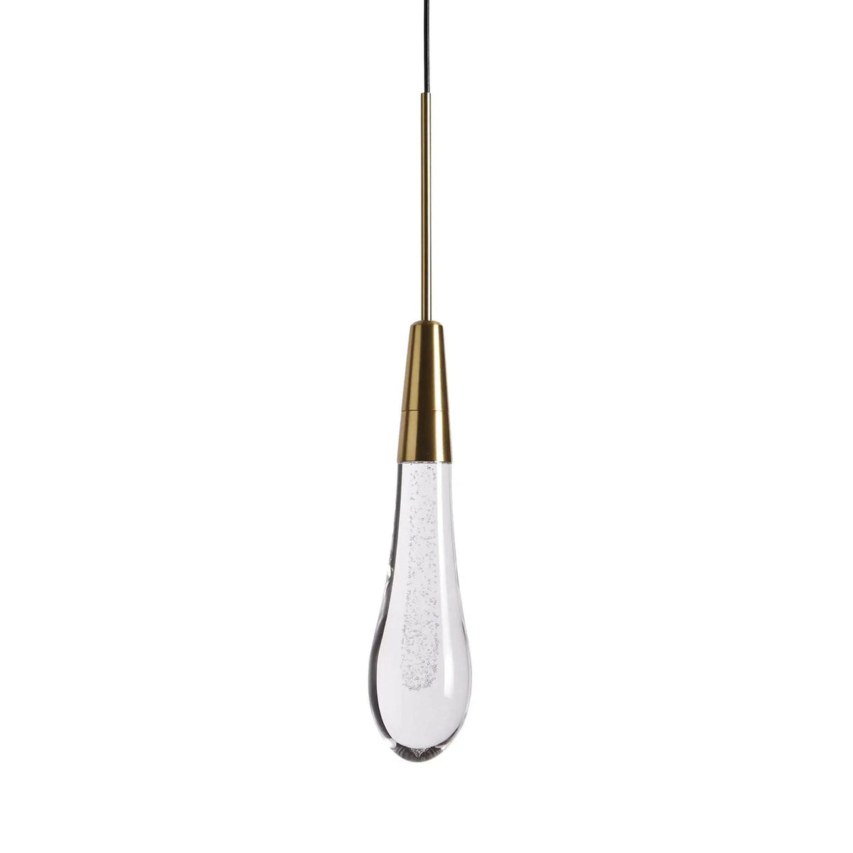 Soltaire Raindrop Glass Single Pendant Light