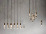 Soltaire Raindrop Crystal Cluster Pendant Light