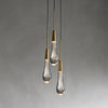 Soltaire Raindrop Glass Cluster Pendant Light
