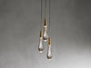 Soltaire Raindrop Crystal Cluster Pendant Light