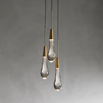 Soltaire Raindrop Glass Cluster Pendant Light
