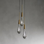 Soltaire Raindrop Glass Cluster Pendant Light