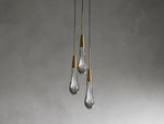Soltaire Raindrop Crystal Cluster Pendant Light