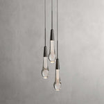 Soltaire Raindrop Glass Cluster Pendant Light