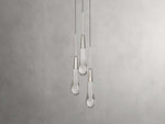 Soltaire Raindrop Crystal Cluster Pendant Light