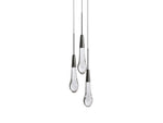 Soltaire Raindrop Crystal Cluster Pendant Light