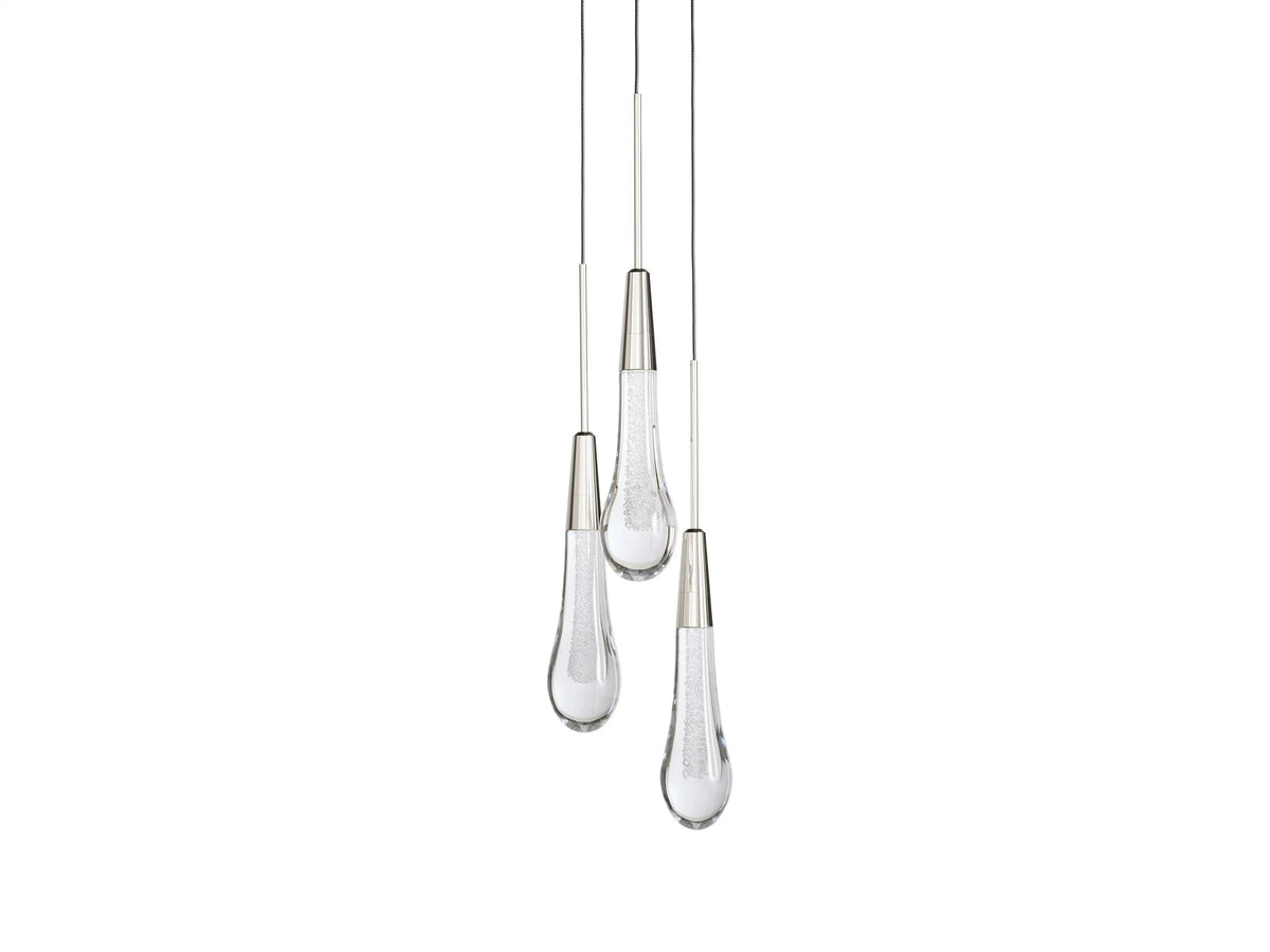 Soltaire Raindrop Crystal Cluster Pendant Light