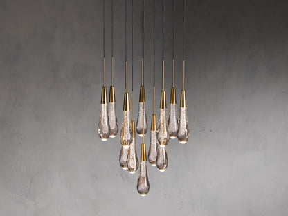 Soltaire Raindrop Crystal Round Chandelier