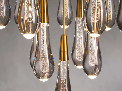 Soltaire Raindrop Crystal Round Chandelier