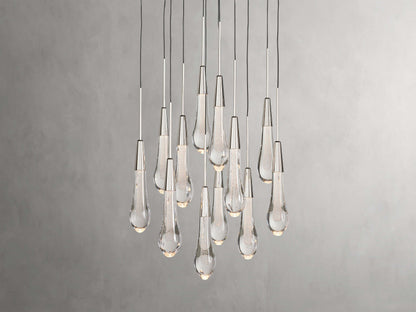 Soltaire Raindrop Crystal Round Chandelier