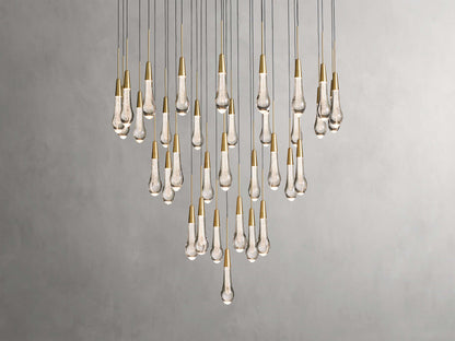Soltaire Raindrop Crystal Round Chandelier