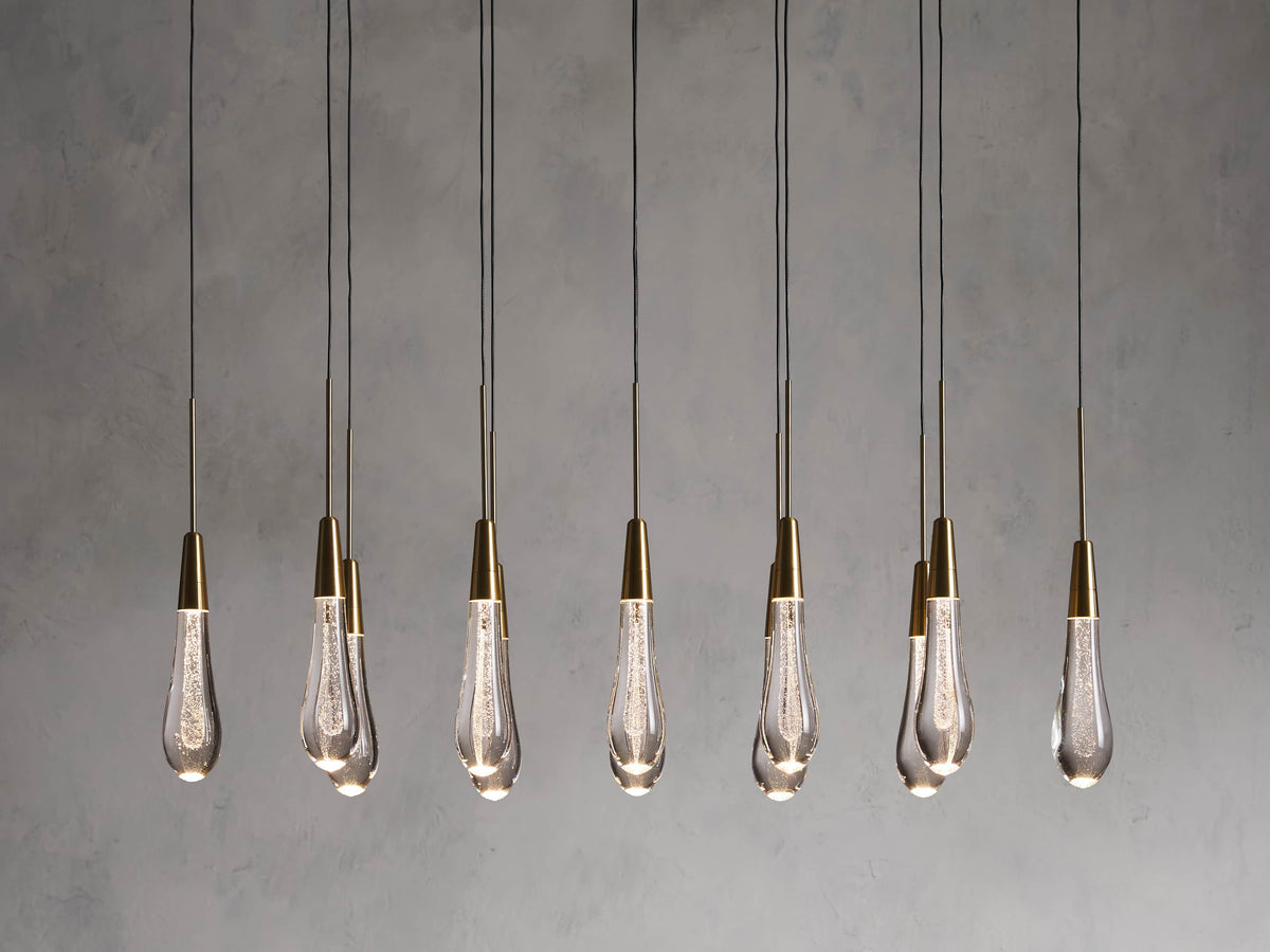 Soltaire Raindrop Crystal Linear Chandelier
