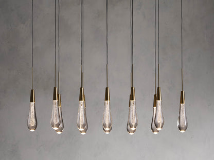 Soltaire Raindrop Crystal Linear Chandelier