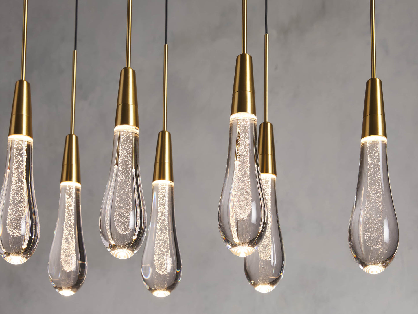Soltaire Raindrop Crystal Linear Chandelier