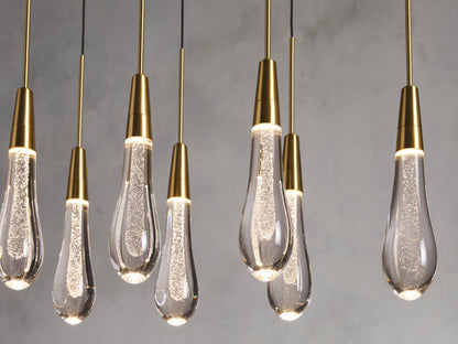 Soltaire Raindrop Crystal Linear Chandelier