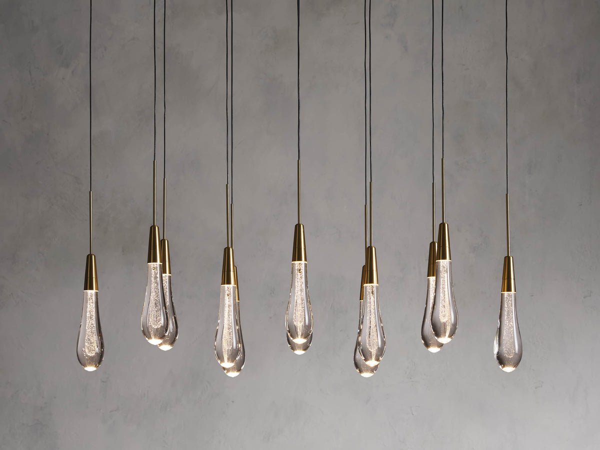 Soltaire Raindrop Crystal Linear Chandelier