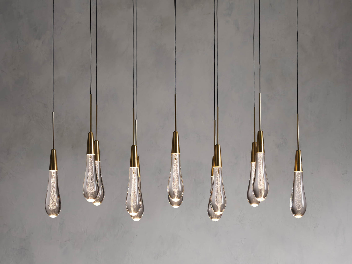 Soltaire Raindrop Crystal Linear Chandelier