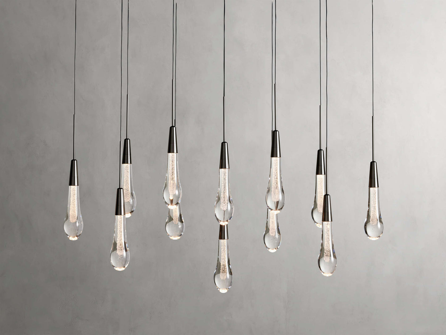 Soltaire Raindrop Crystal Linear Chandelier
