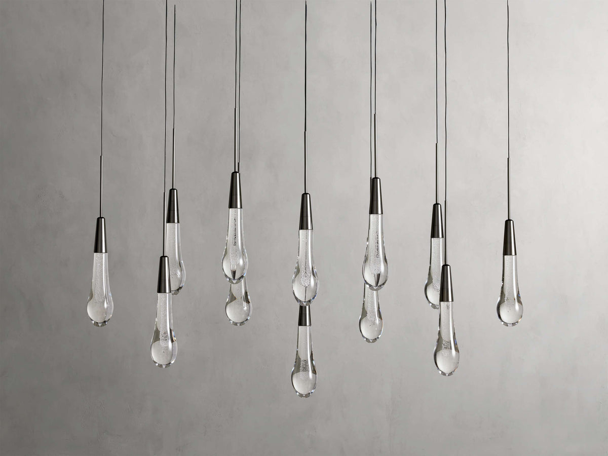 Soltaire Raindrop Crystal Linear Chandelier