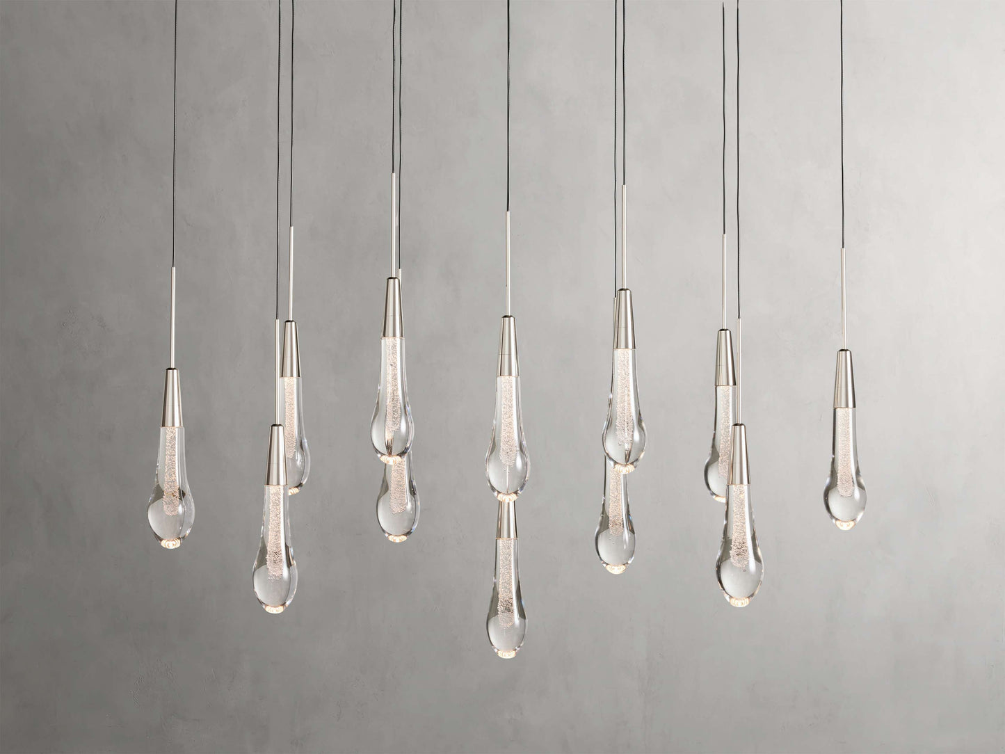 Soltaire Raindrop Crystal Linear Chandelier