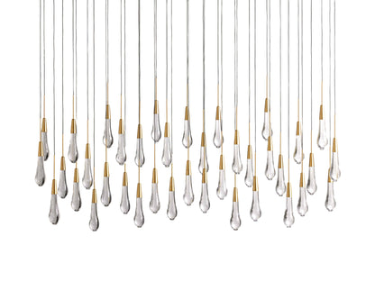 Soltaire Raindrop Crystal Linear Chandelier