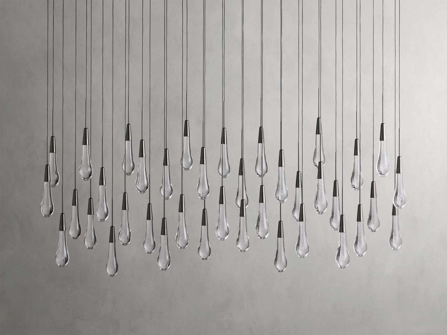 Soltaire Raindrop Crystal Linear Chandelier