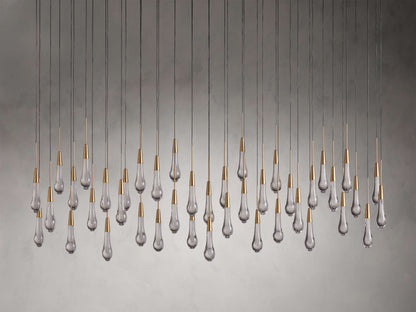 Soltaire Raindrop Crystal Linear Chandelier