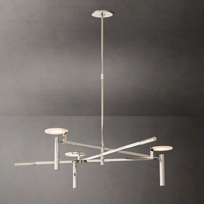 Halver Alabaster Dome Round Chandelier 45"