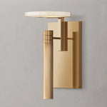 Halver Alabaster Dome Wall Sconce