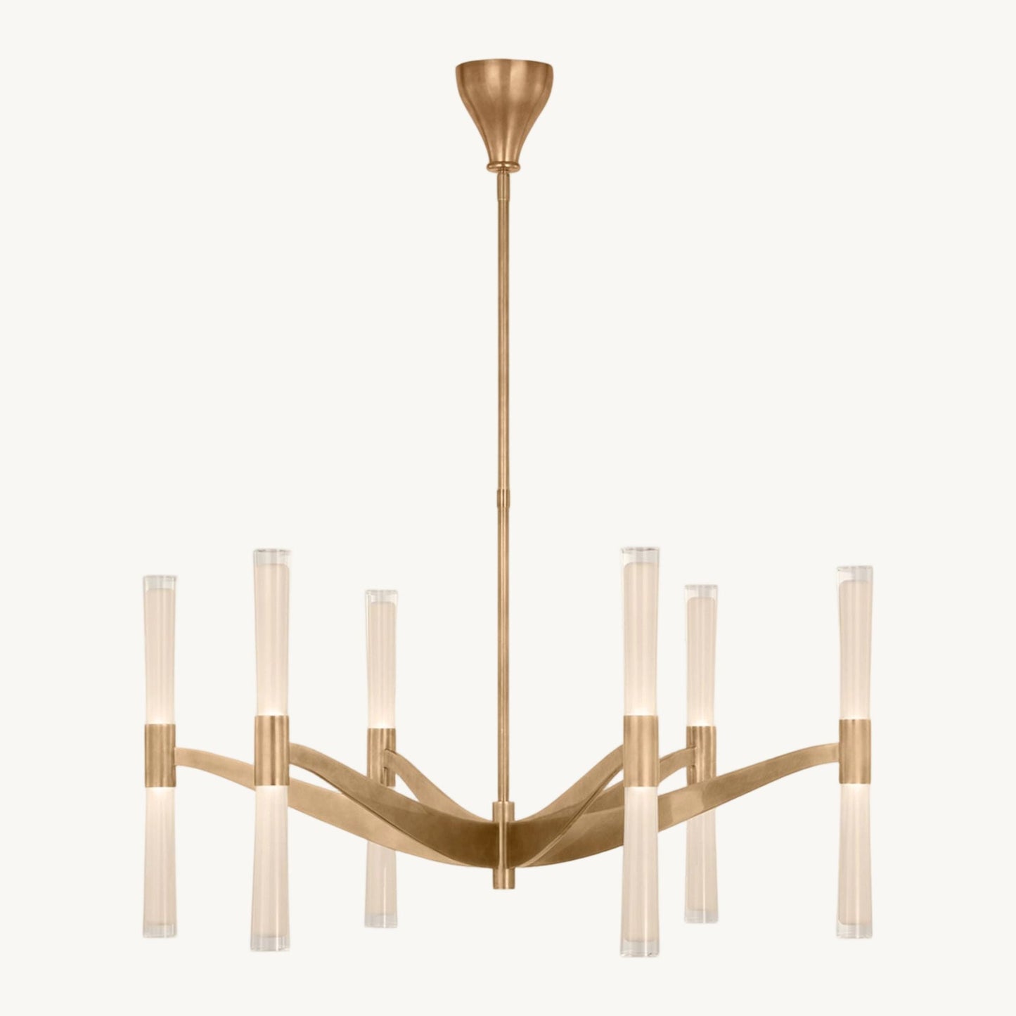 Brilora Etched Wave Round Chandelier