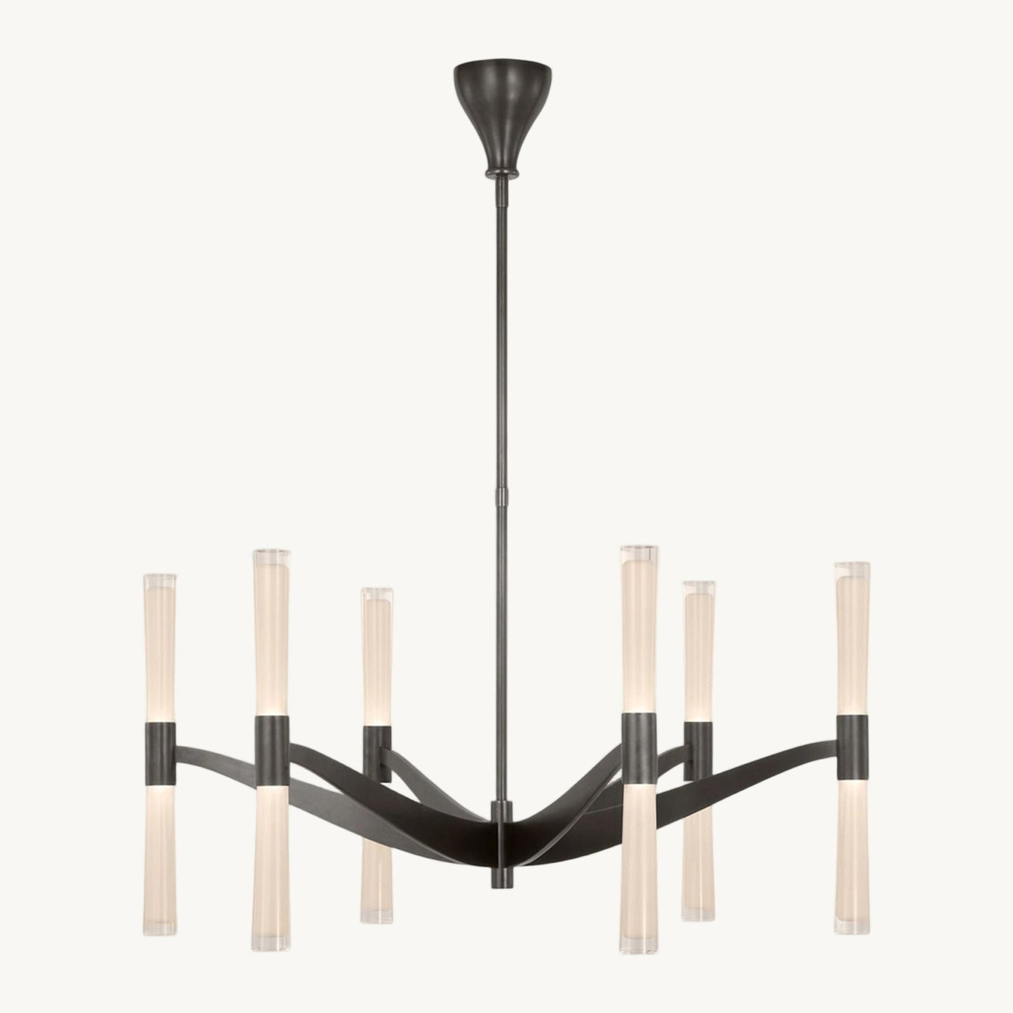 Brilora Etched Wave Round Chandelier