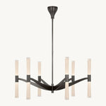 Brilora Etched Wave Round Chandelier 40"