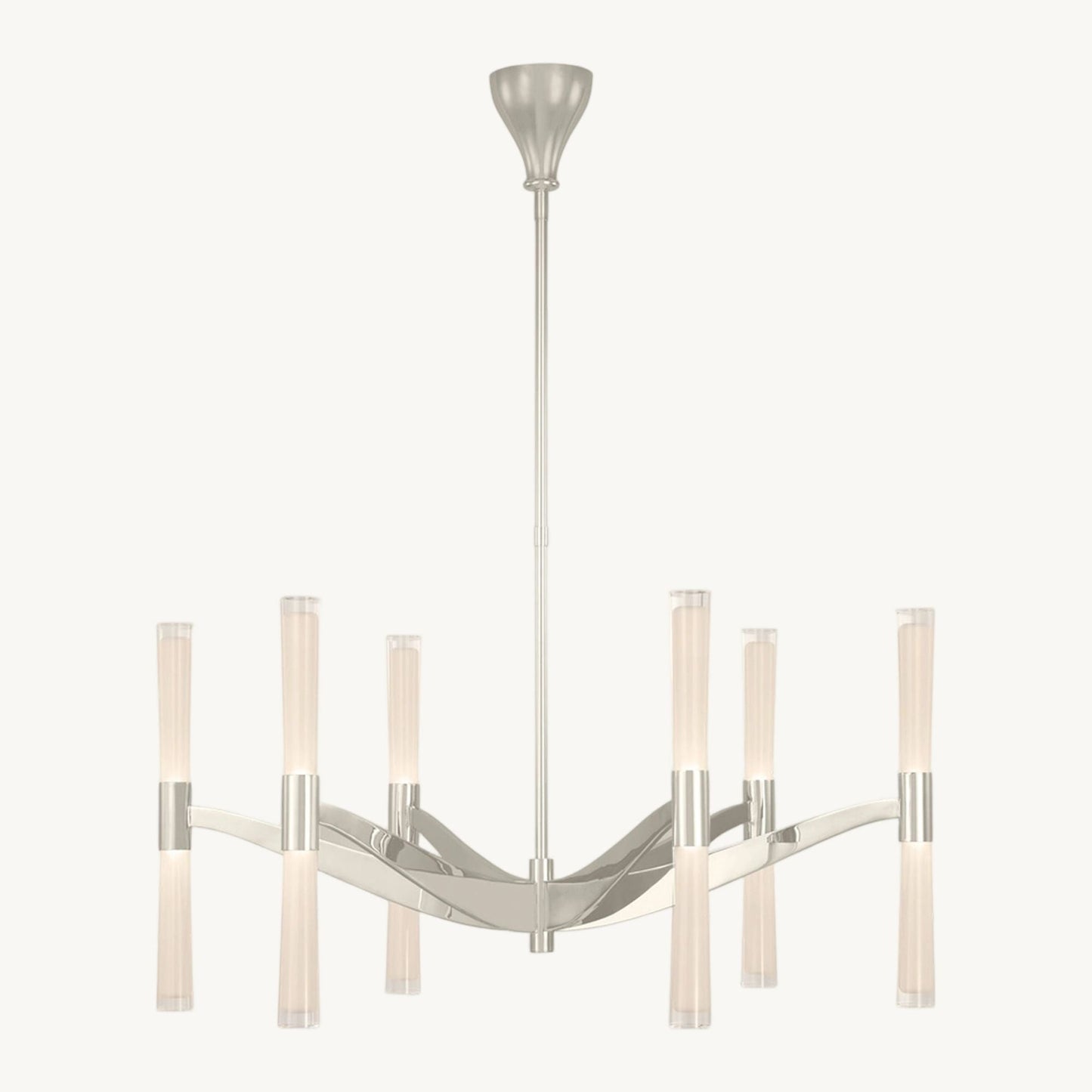 Brilora Etched Wave Round Chandelier