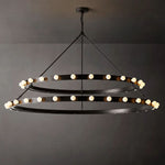 Vitoria Ember Trace Two-Tier Round Chandelier 60"