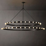 Vitoria Ember Trace Two-Tier Round Chandelier 72"
