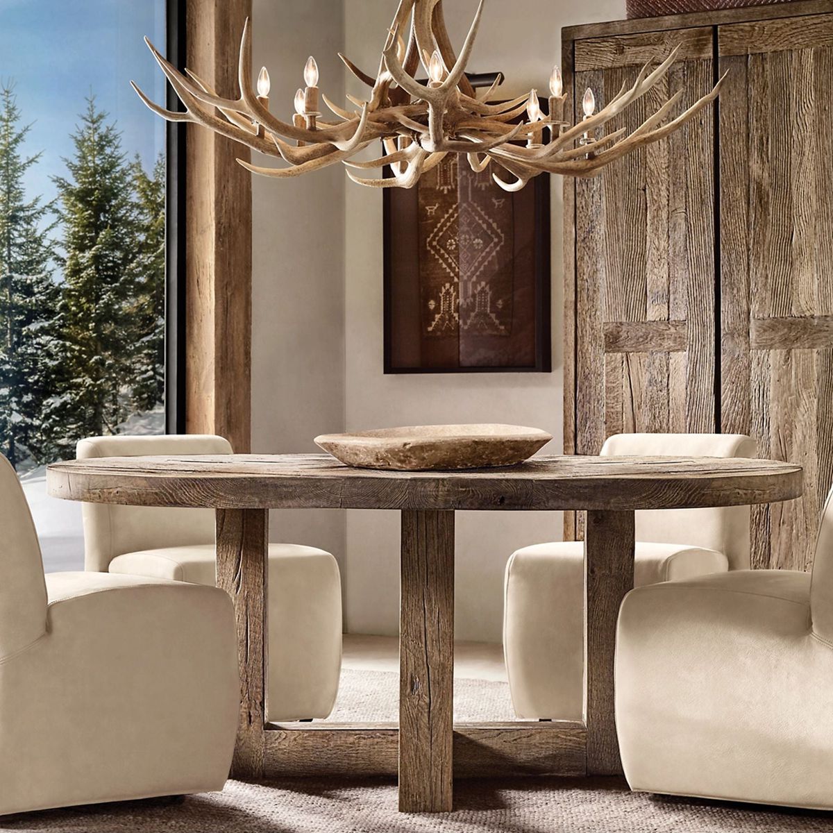 Antler Rustic Elegant Branch Chandelier 36"