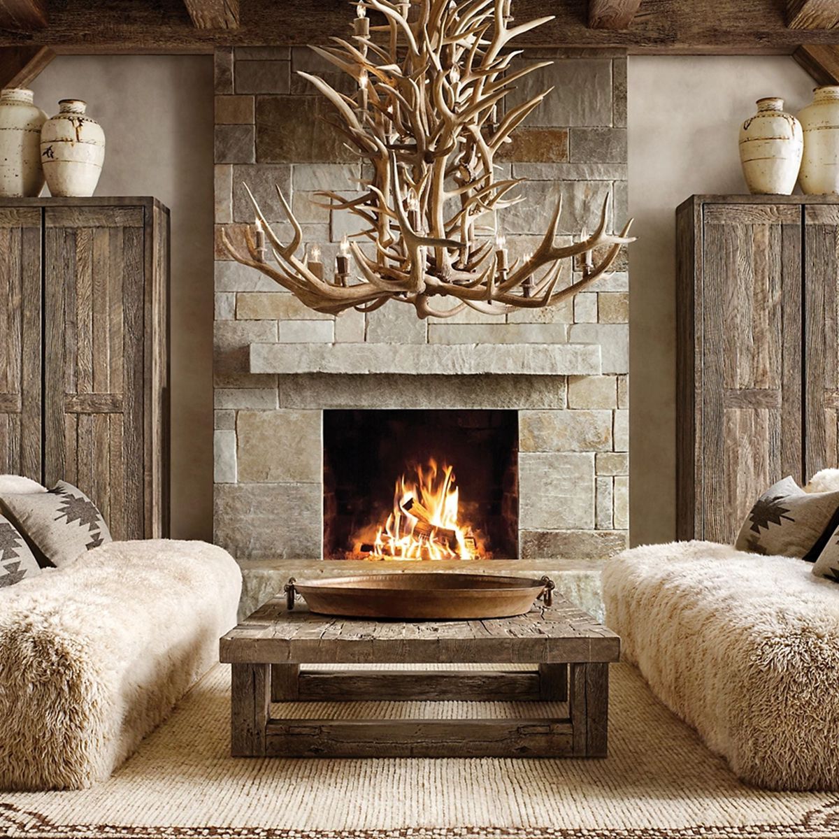 Antler Rustic Elegant Branch Chandelier 48"
