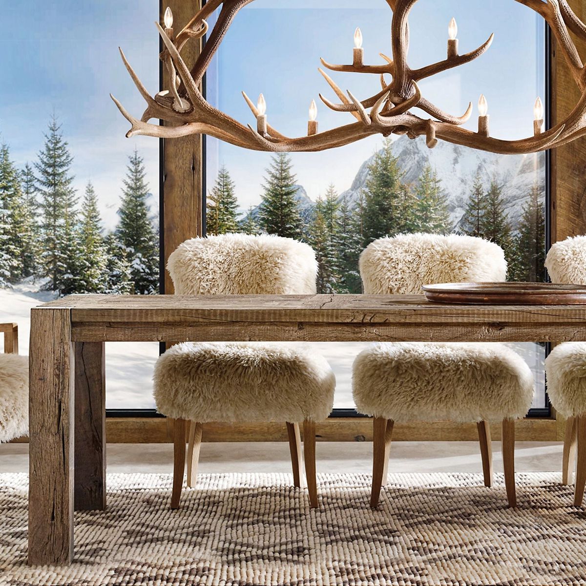 Antler Rustic Elegant Branch Chandelier 66"