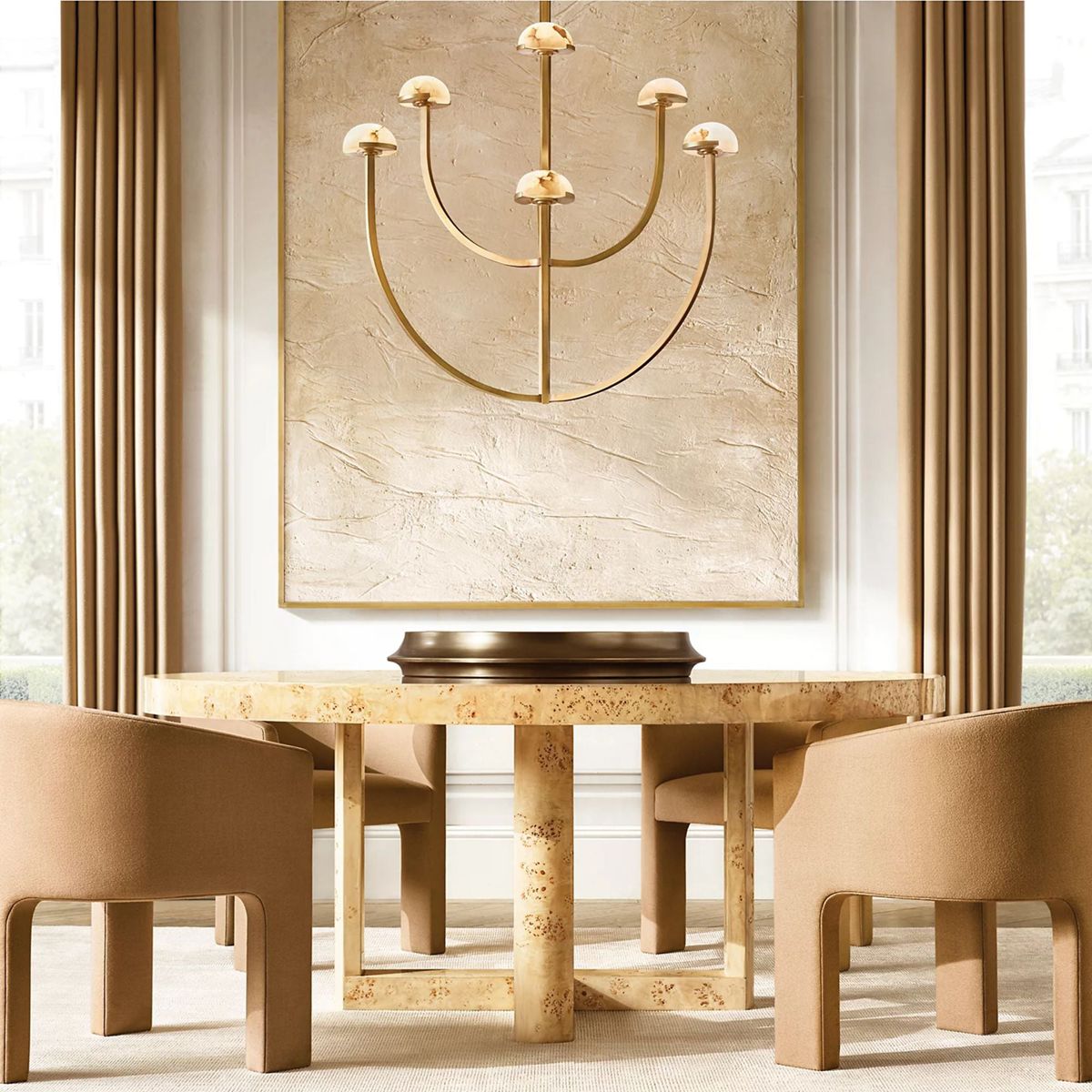 Perael Curve Dome Round Chandelier 24"