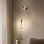 Soltaire Raindrop Glass Cord Wall Sconce