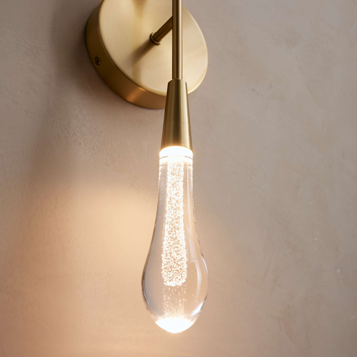 Soltaire Raindrop Glass Wall Sconce