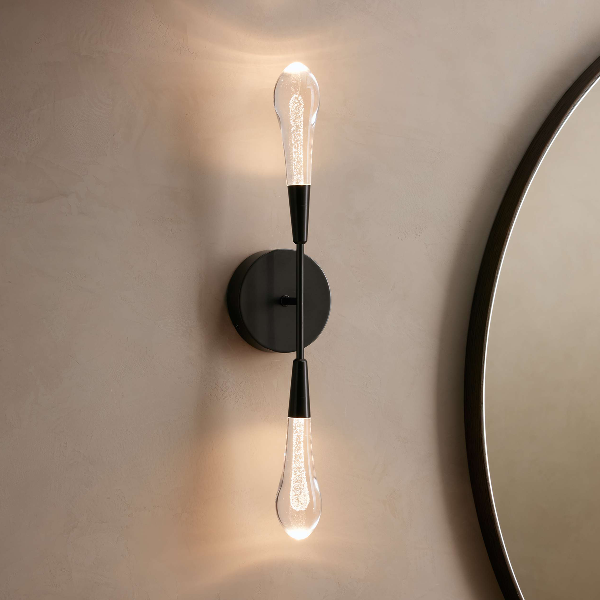 Soltaire Raindrop Glass Wall Sconce